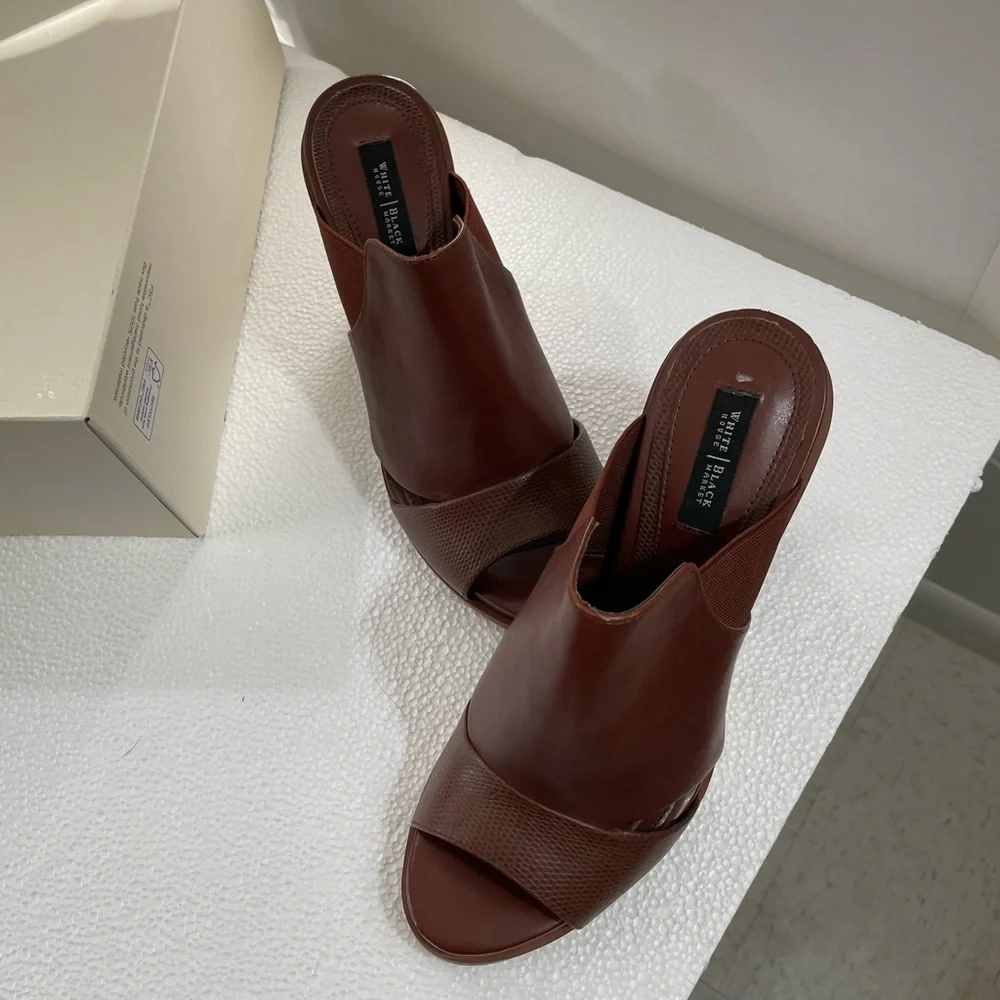 Vince Camuto Brown Mules - Picture 2 of 6